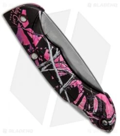Buck Knives Buck Nano Bantam Lockback Knife Pink Muddy Girl Camo (1.875" Satin) 0283CMS31 -Buck Knives Shop buck nano bantam pink muddy girl 0283cms31 b BHQ 35347 er side