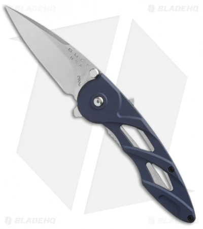 Buck Knives Buck Rush Spring Assisted Knife Blue Aluminum (2.5" Satin) 0290BLS1 1 Buck Knives Buck Rush Spring Assisted Knife Blue Aluminum (2.5" Satin) 0290BLS1