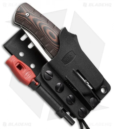 Buck Knives Buck Large Folding Selkirk Knife Micarta W/ Ferro Rod (3.25" Satin) 0836BRS-B 3 Buck Knives Buck Large Folding Selkirk Knife Micarta W/ Ferro Rod (3.25" Satin) 0836BRS-B - Image 3