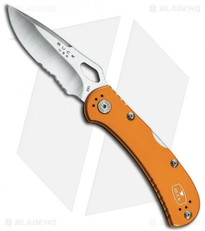 Buck Knives Buck SpitFire Lockback Knife Orange (3.25" Satin Serr) 0722ORX1 1 Buck Knives Buck SpitFire Lockback Knife Orange (3.25" Satin Serr) 0722ORX1